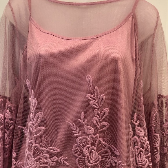 Marc Bouwer Bell Sleeve Embroidery Sheer Top - Picture 2 of 10